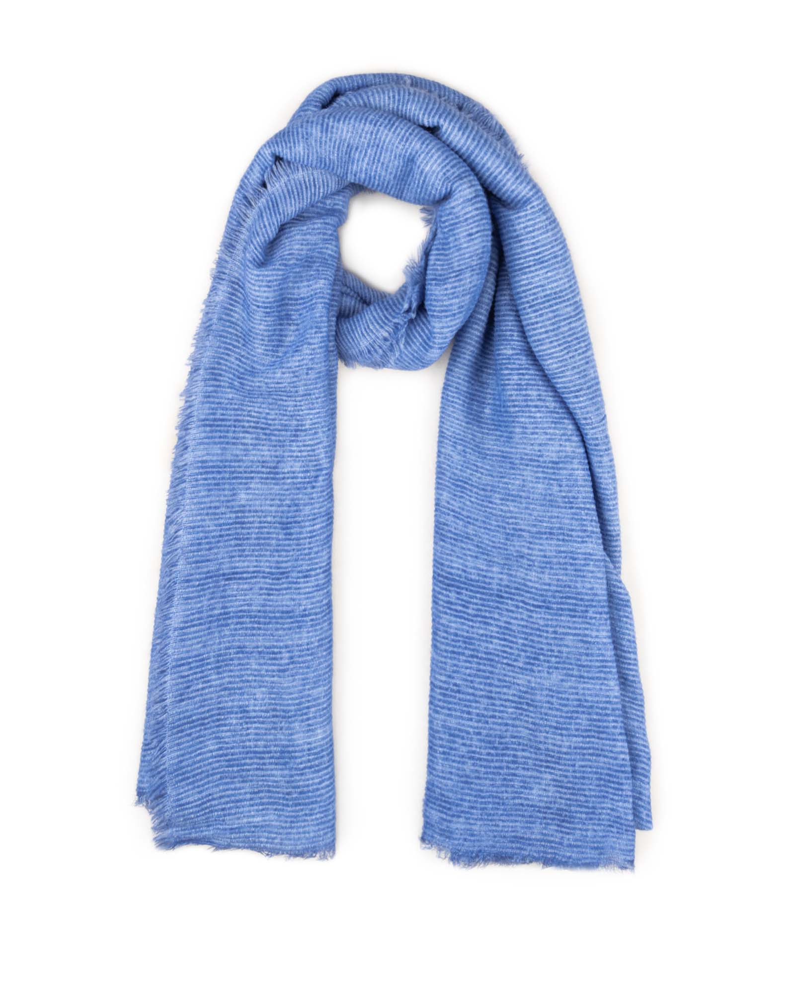 شال زنانه کنفی کبریتی4431 - آبی