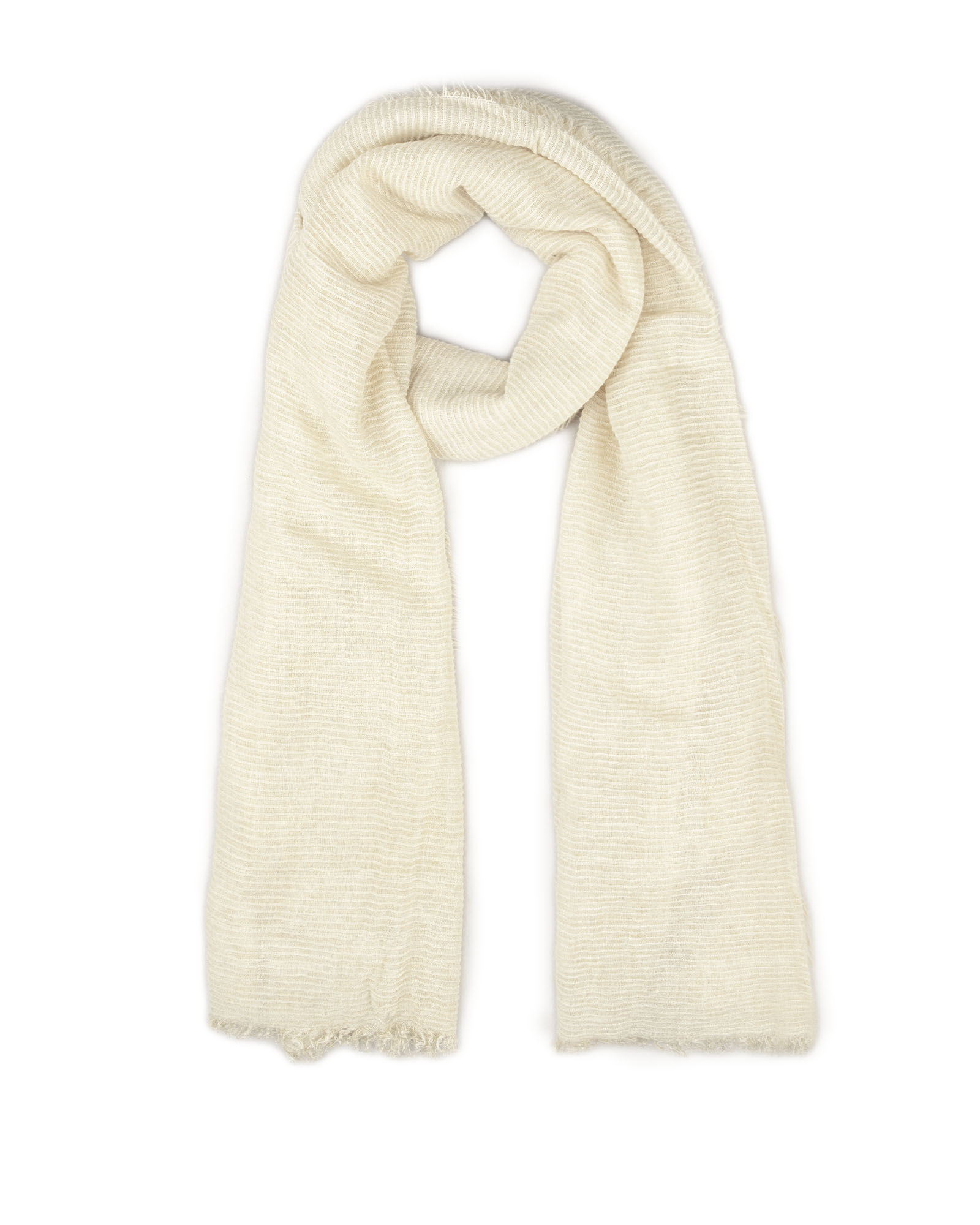 شال زنانه کنفی کبریتی4431 - کرمی سیر