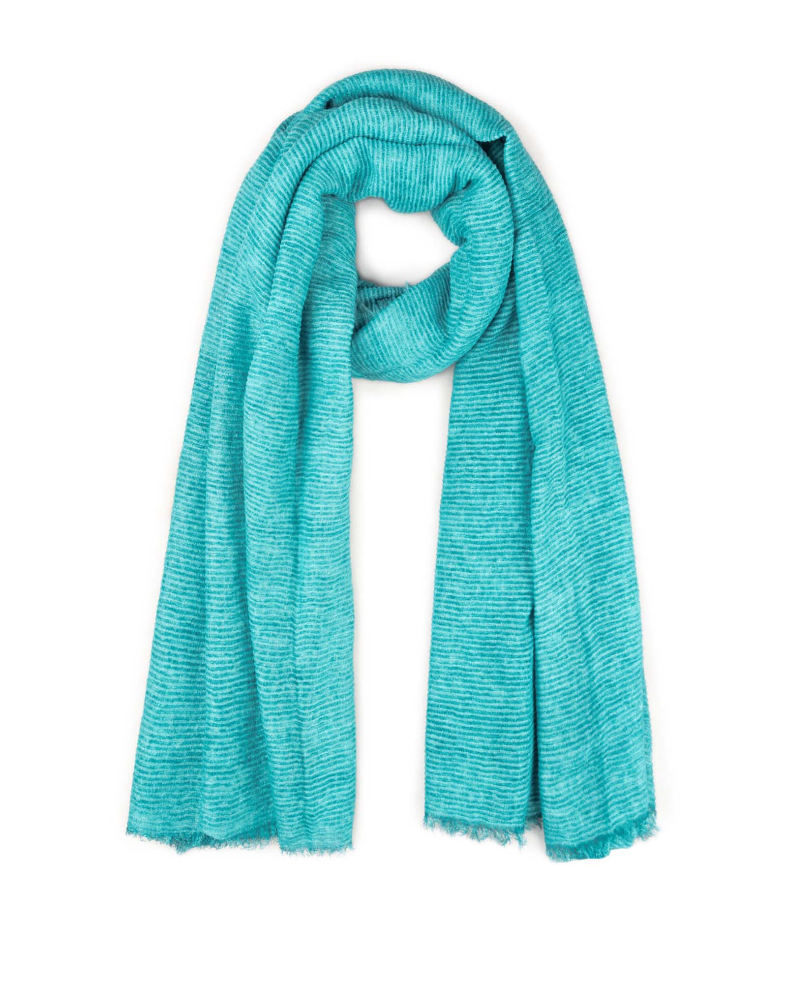 شال زنانه کنفی کبریتی4431 - فیروزه ای سیر