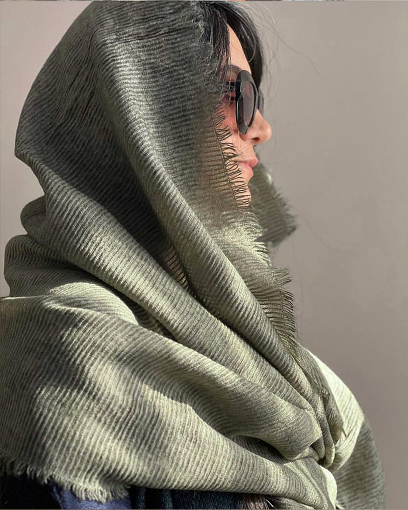 شال زنانه کنفی کبریتی4431 - ماشی