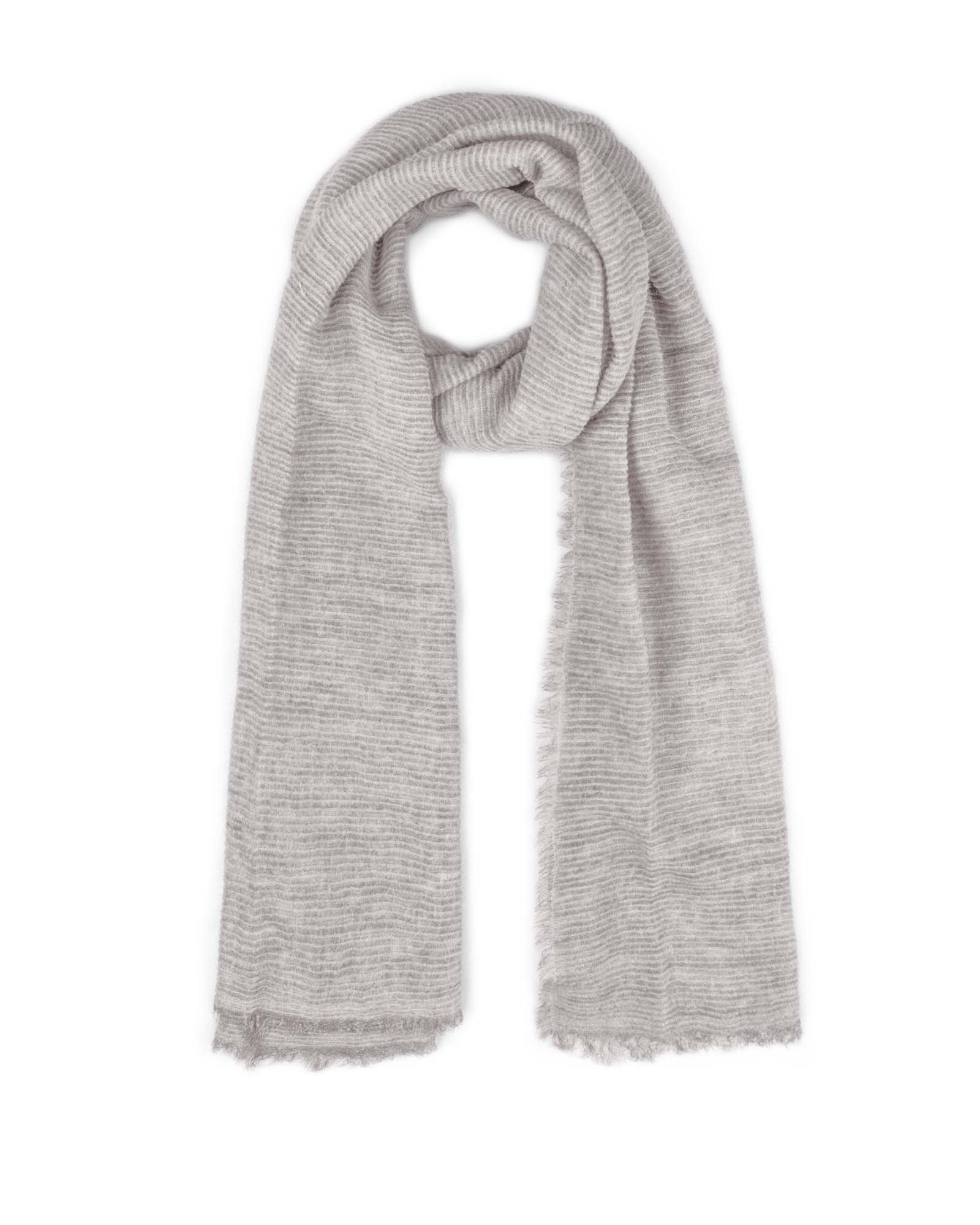 شال زنانه کنفی کبریتی4431 - طوسی کمرنگ