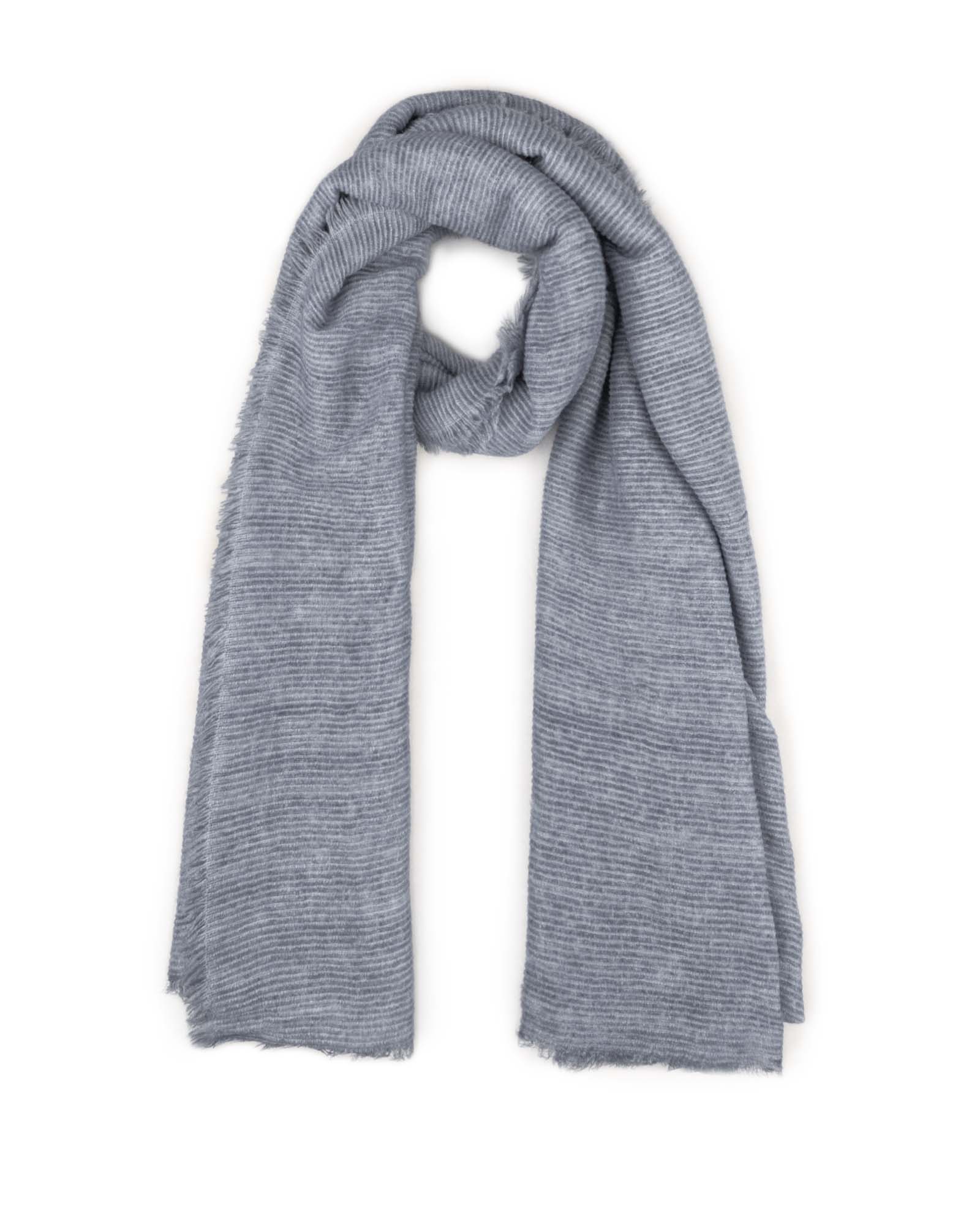 شال زنانه کنفی کبریتی4431 - سربی تیره