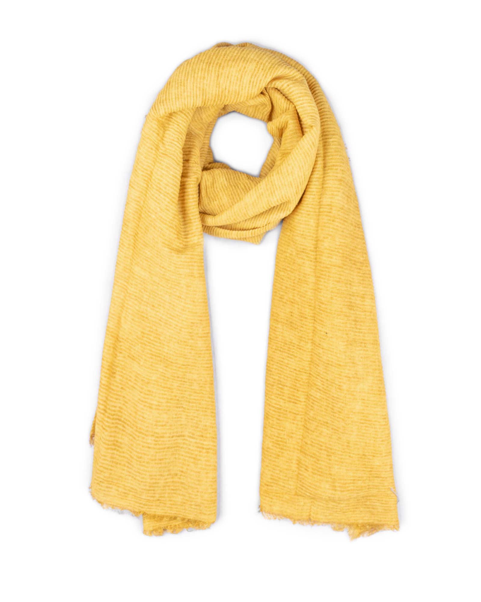 شال زنانه کنفی کبریتی4431 - خردلی