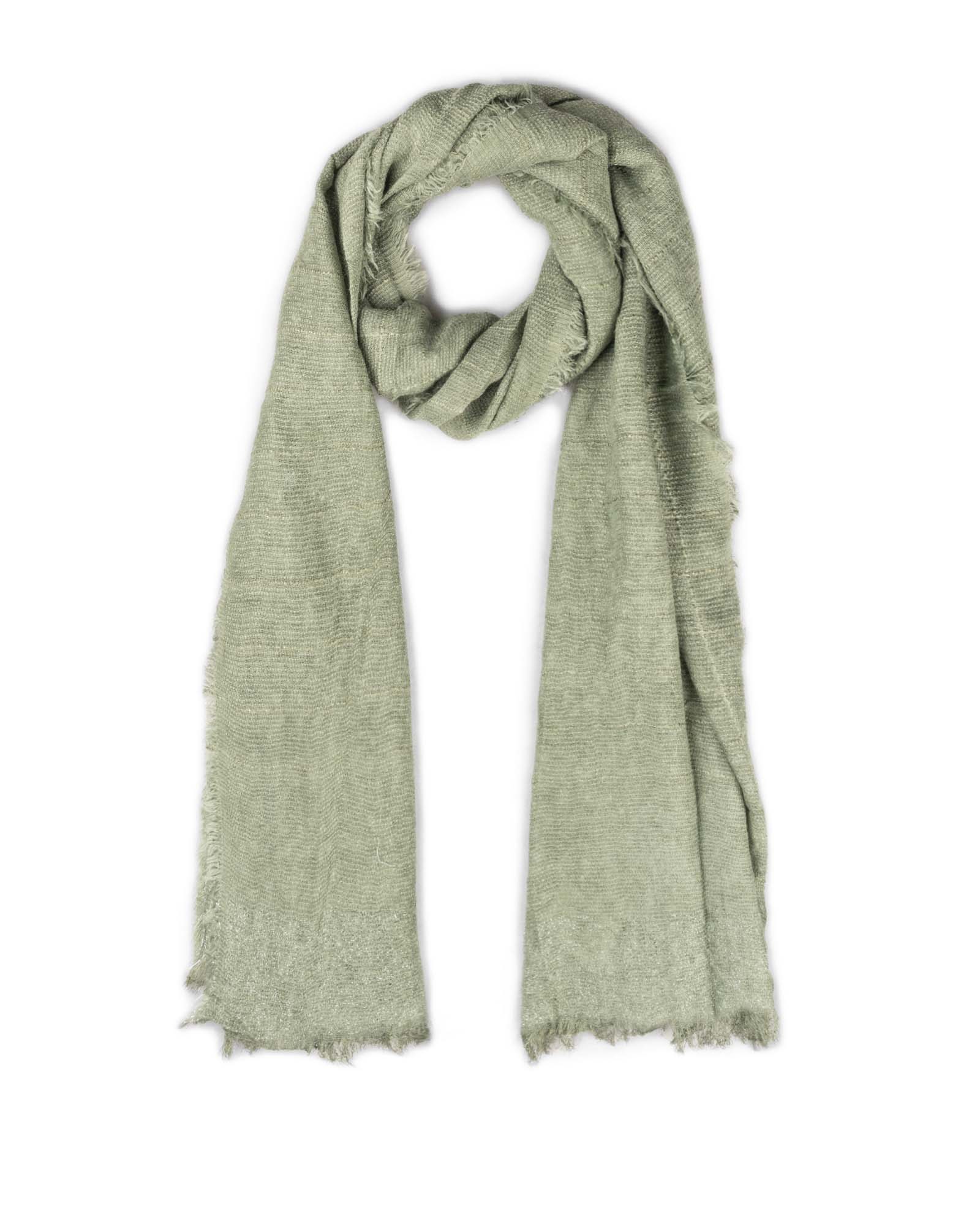 شال زنانه کنفی پاییزه 4987 - زیتونی سیر