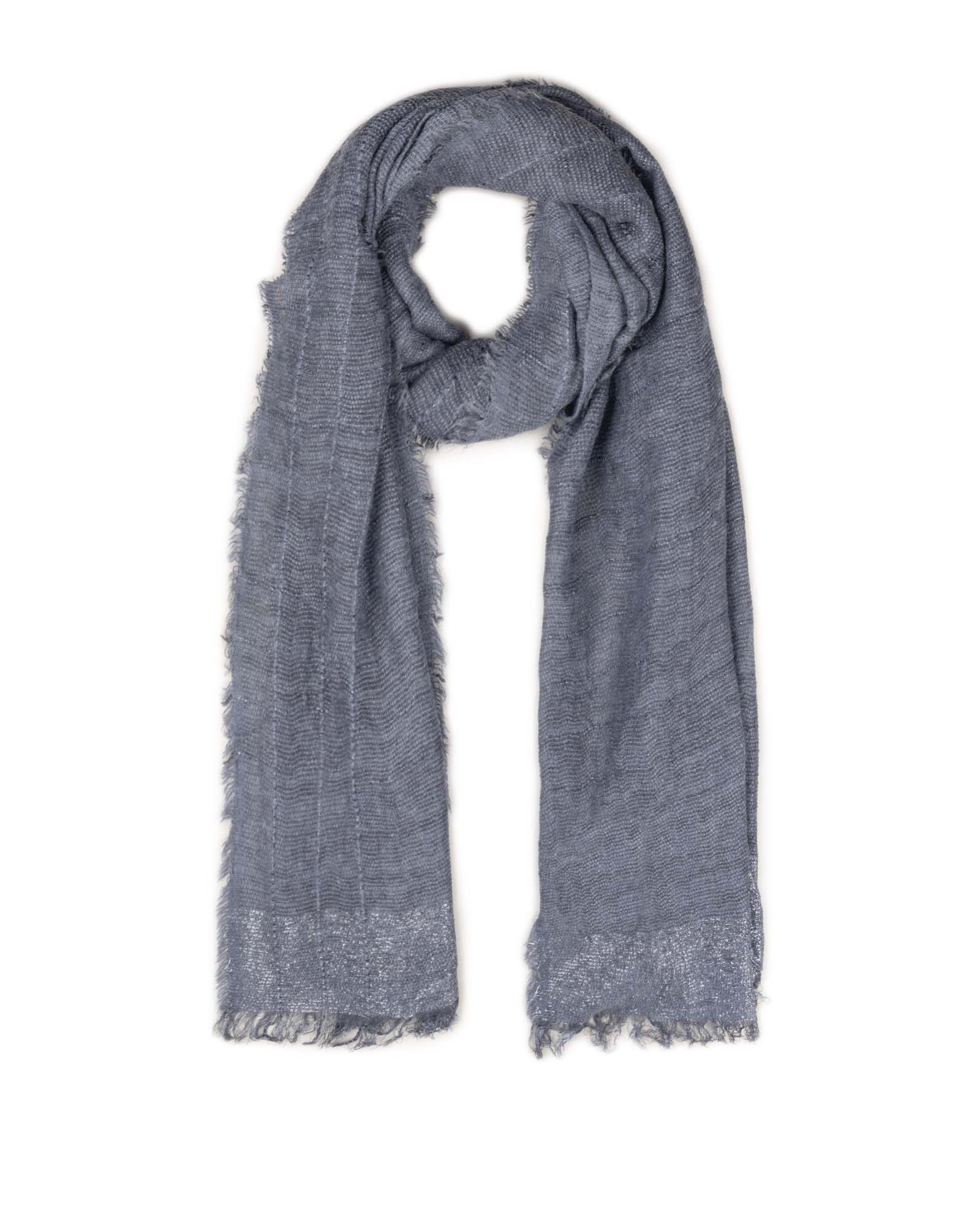 شال زنانه کنفی پاییزه 4987 - سربی تیره