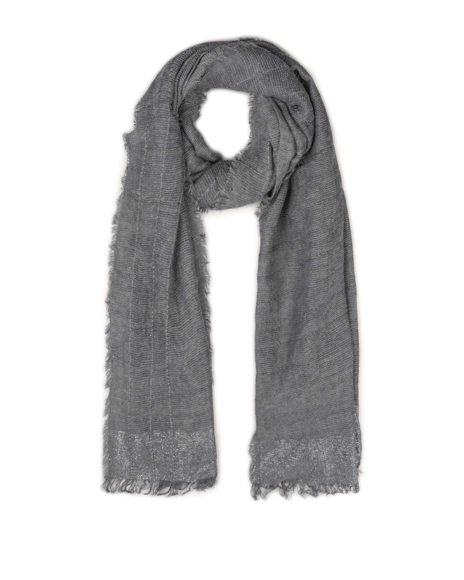 شال زنانه کنفی پاییزه 4987 - خاکستری