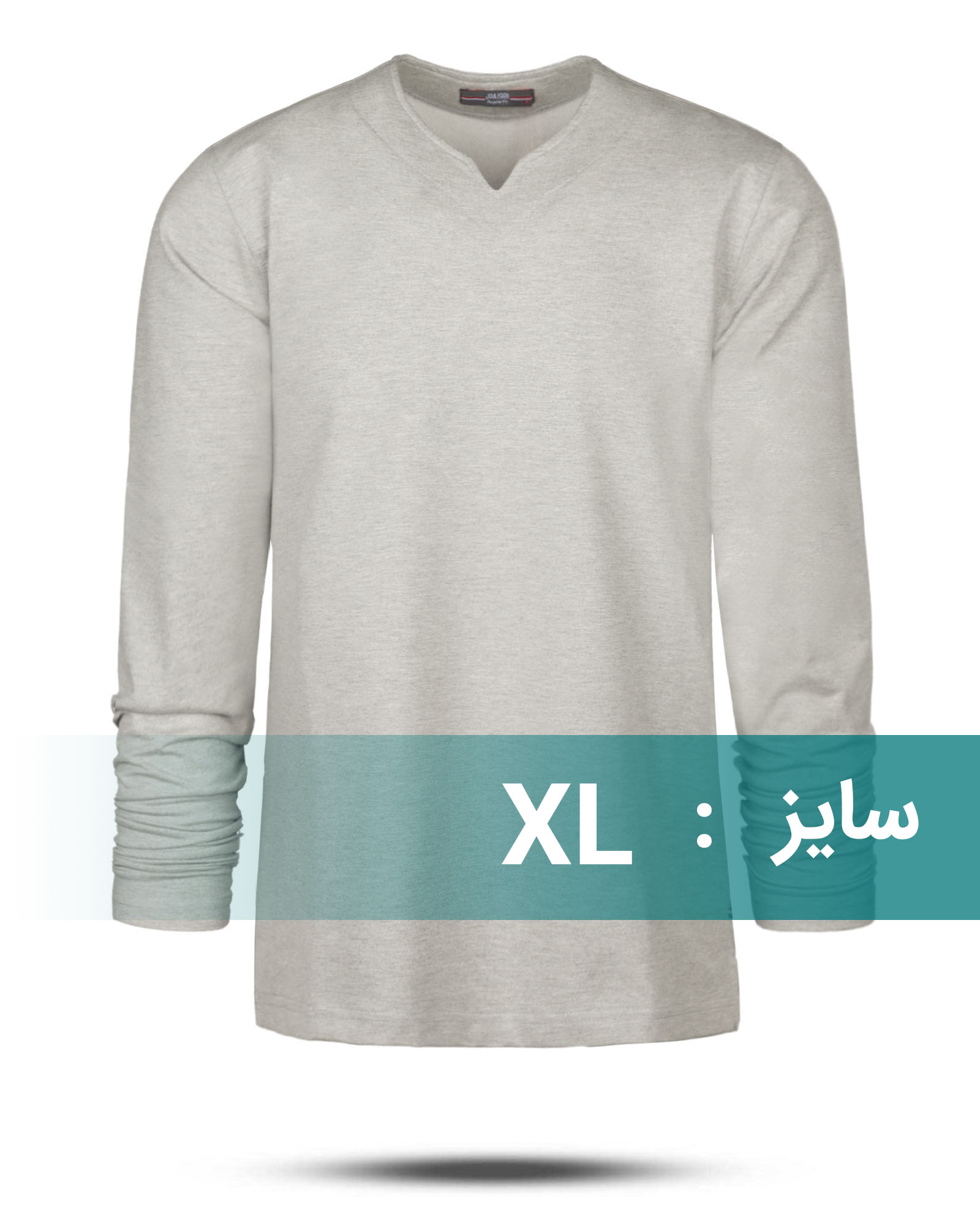 بلوز مردانه یقه کوبایی 2152 - ملانژ