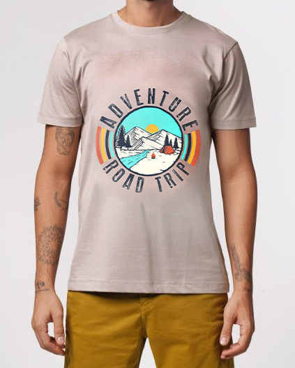 تیشرت مردانه نخی کانی راش2051 - طوسی