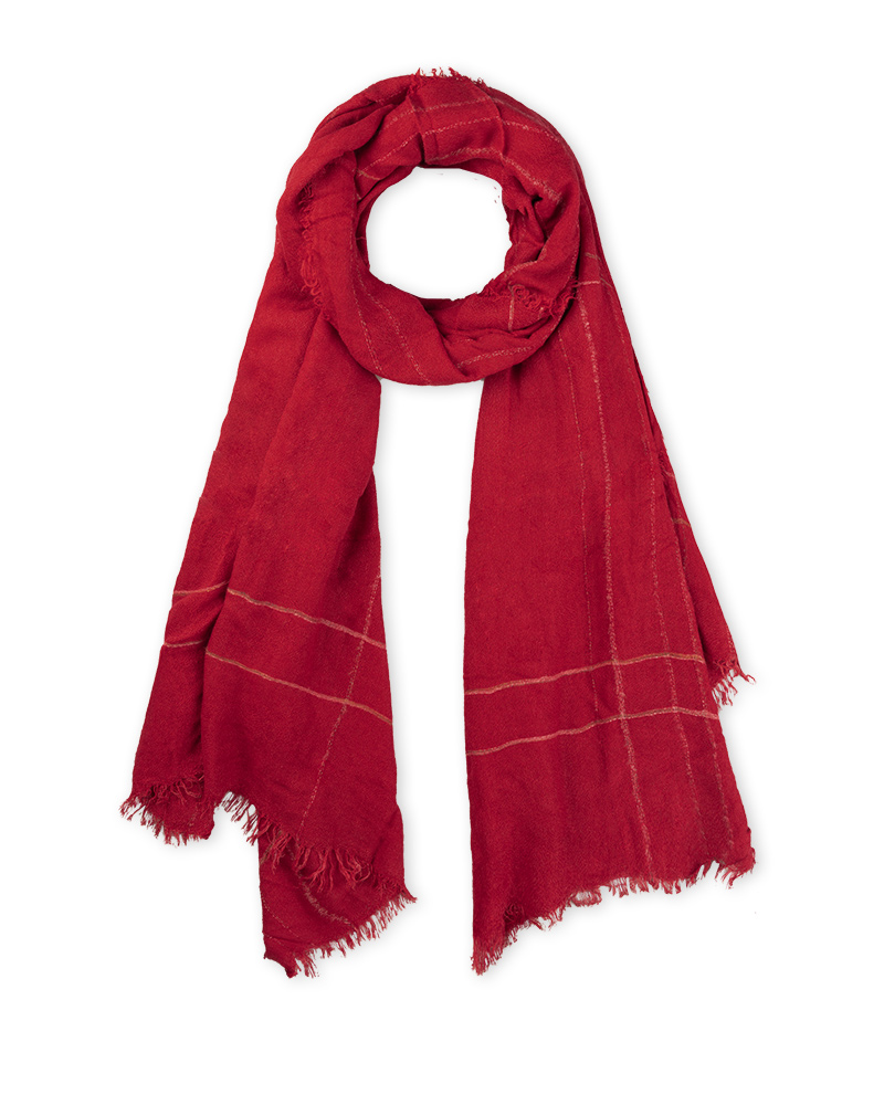 شال کنفی زنانه 4985 - قرمز