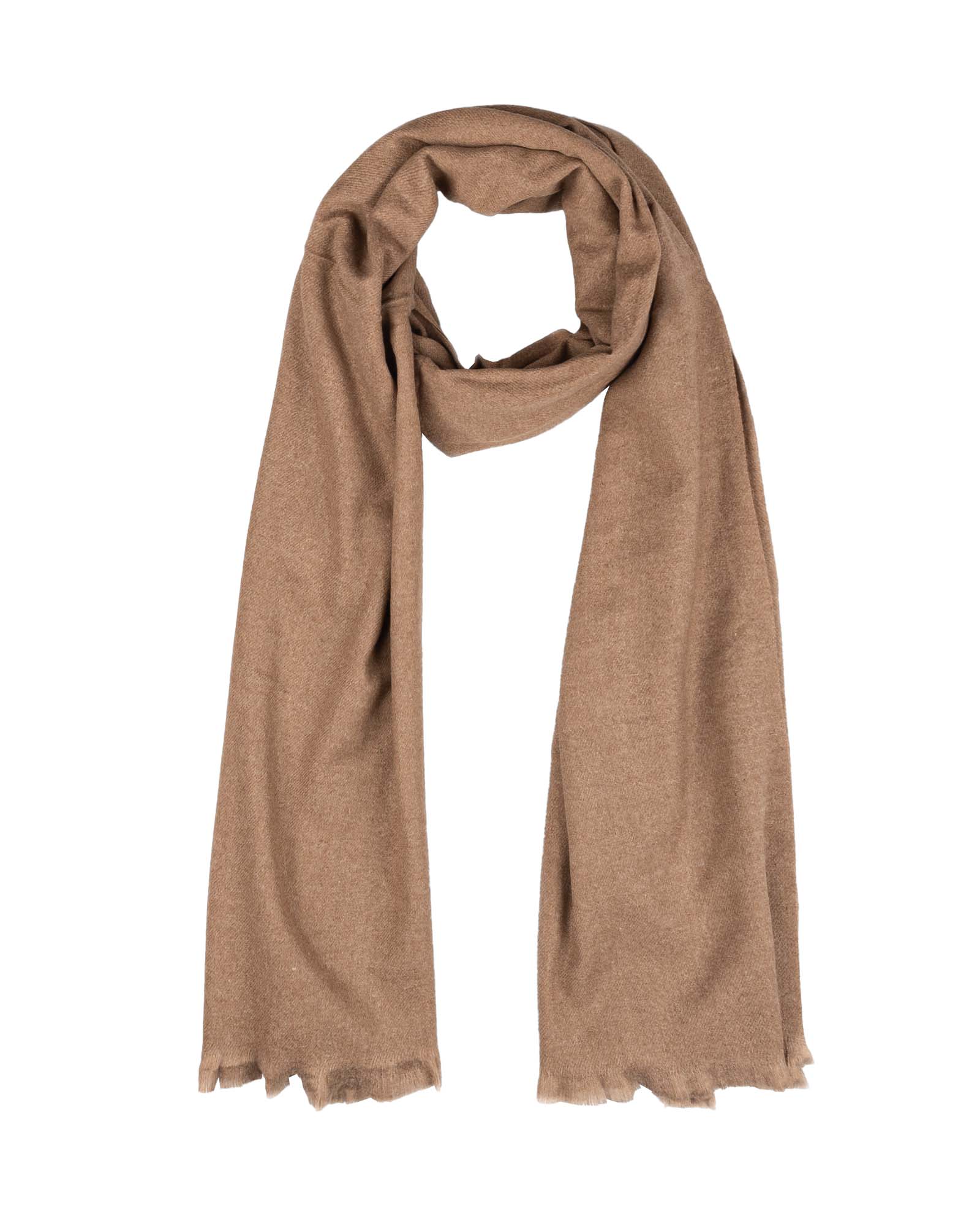 شال ساده فوتر زنانه 5046 - قهوه‌ای روشن