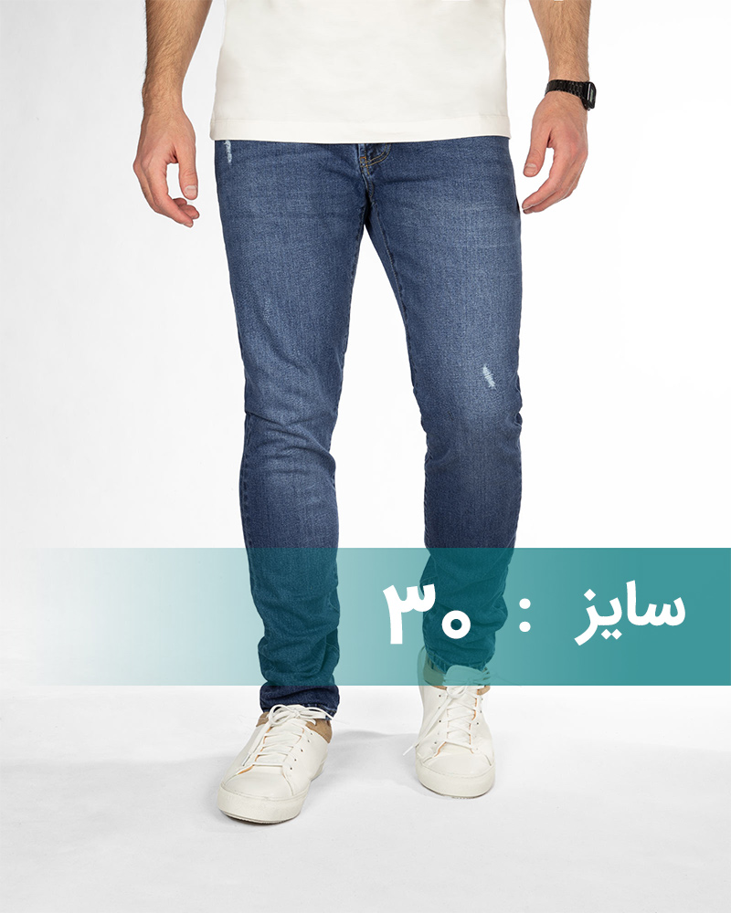 شلوار جین مردانه 1201548-T2 - آبی تیره