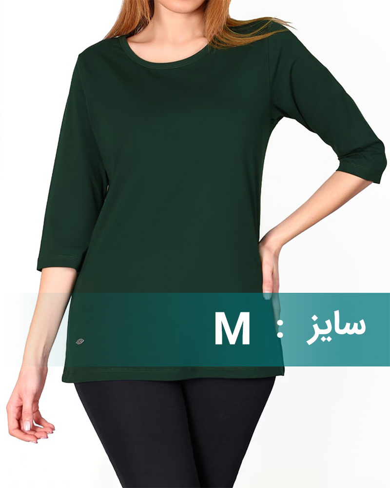 تیشرت نخی دخترانه 1267 - یشمی