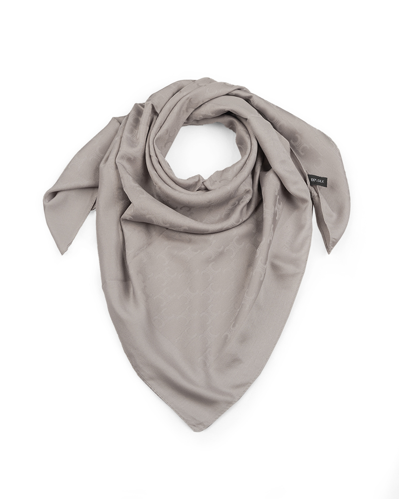 روسری طرح سلین کشمیر 7644 - طوسی