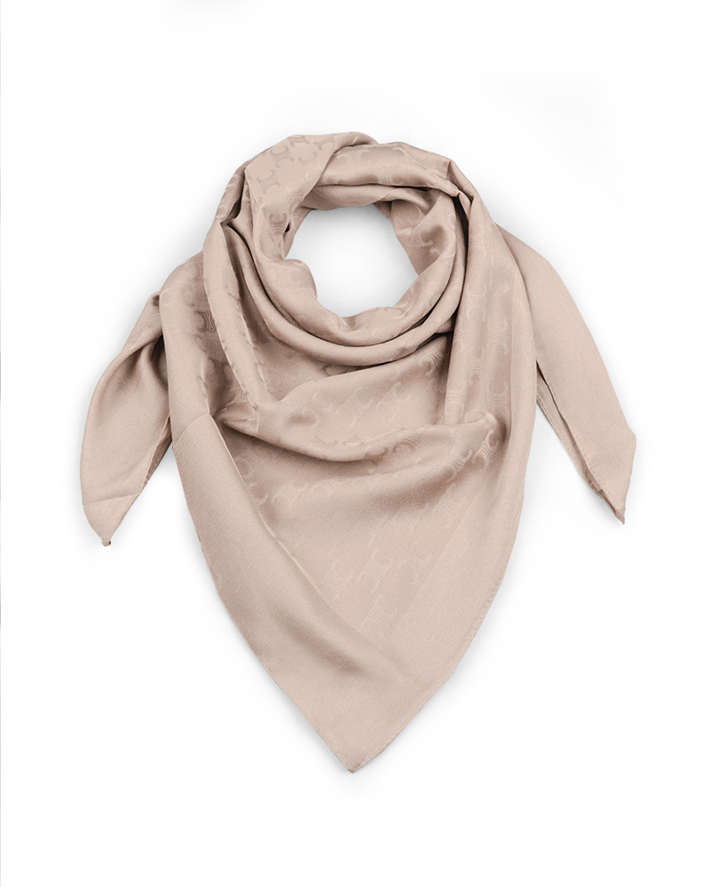 روسری طرح سلین کشمیر 7644 - بژ