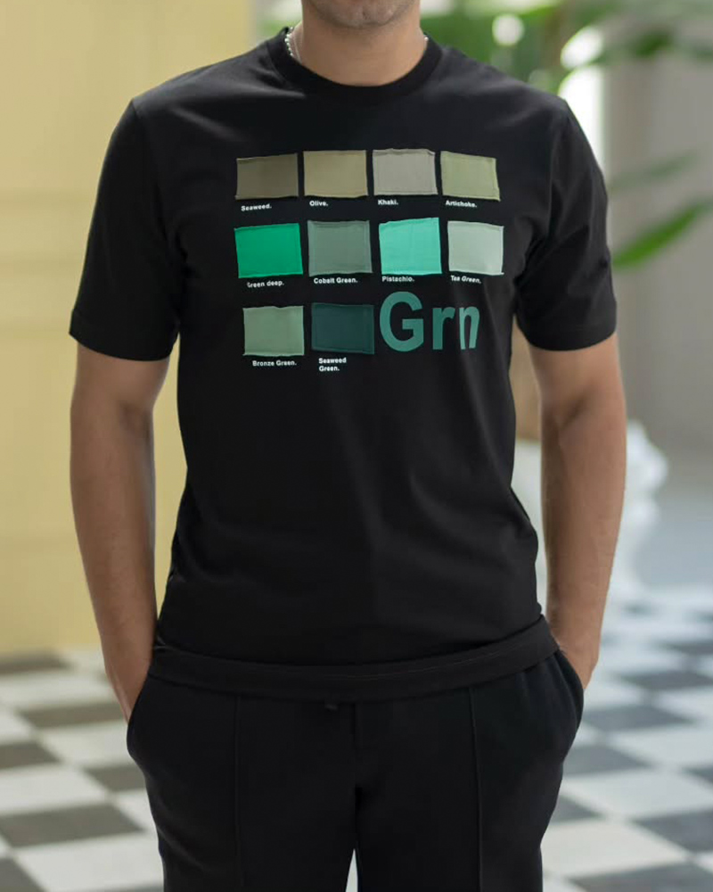 تیشرت مردانه نخی 021176 - سبز