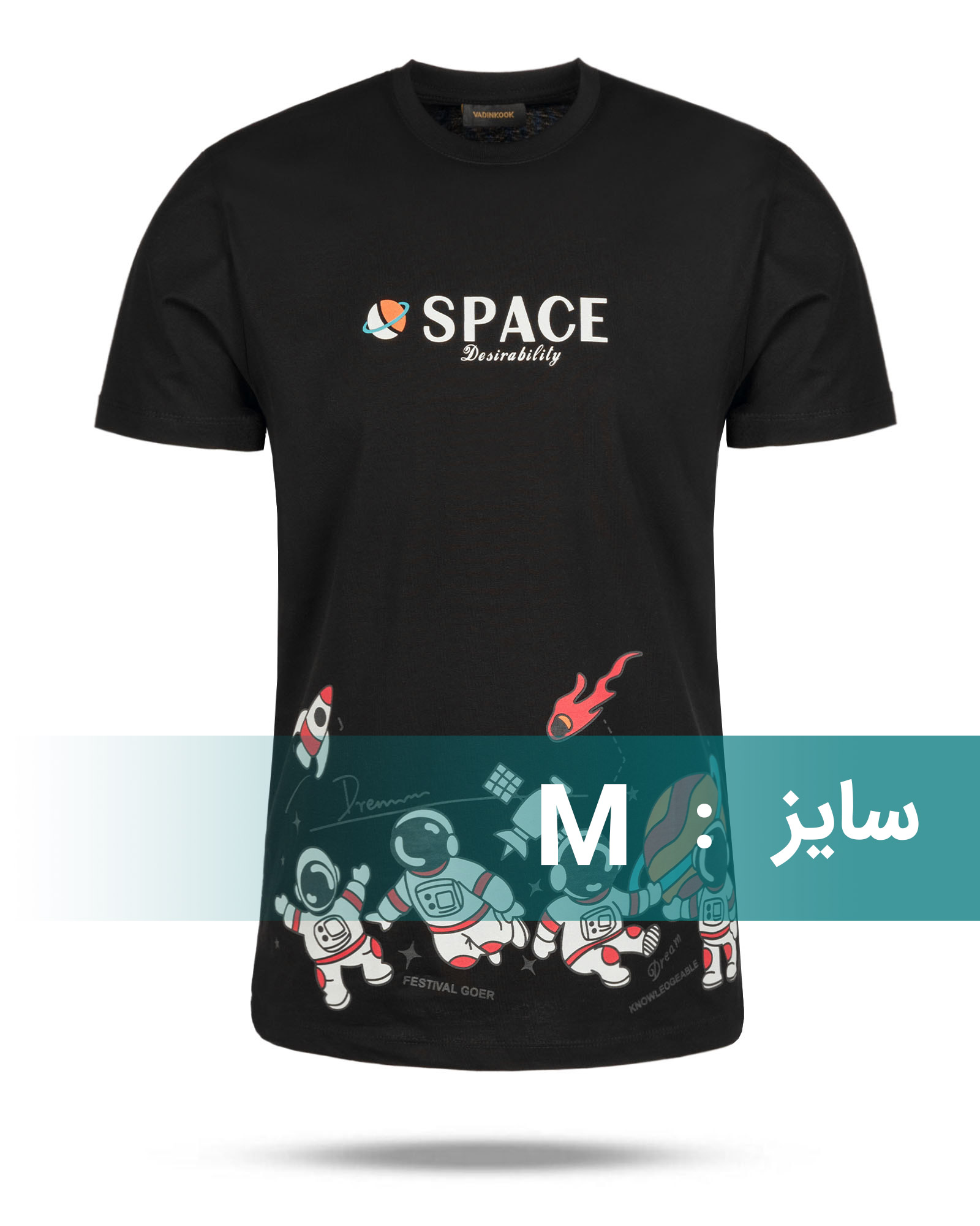 تیشرت مردانه آستین کوتاه vk021310 - مشکی