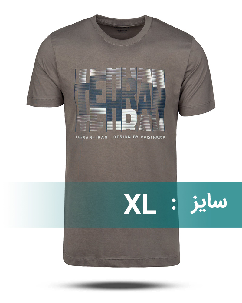 تیشرت مردانه 00690 - خاکستری