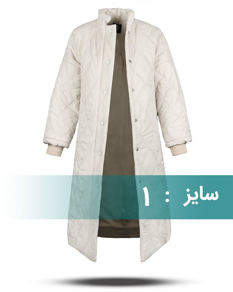 کاپشن زنانه شمعی 0274 - استخوانی