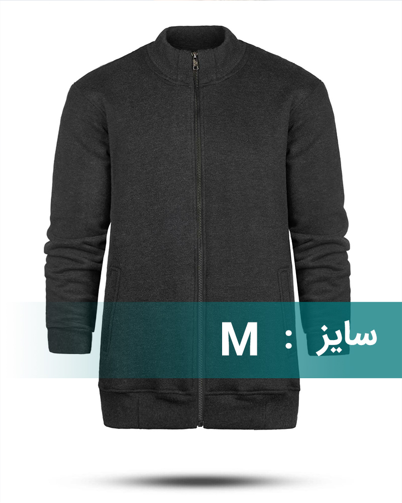 سویشرت دورس مردانه 2036 - مشکی ملانژ