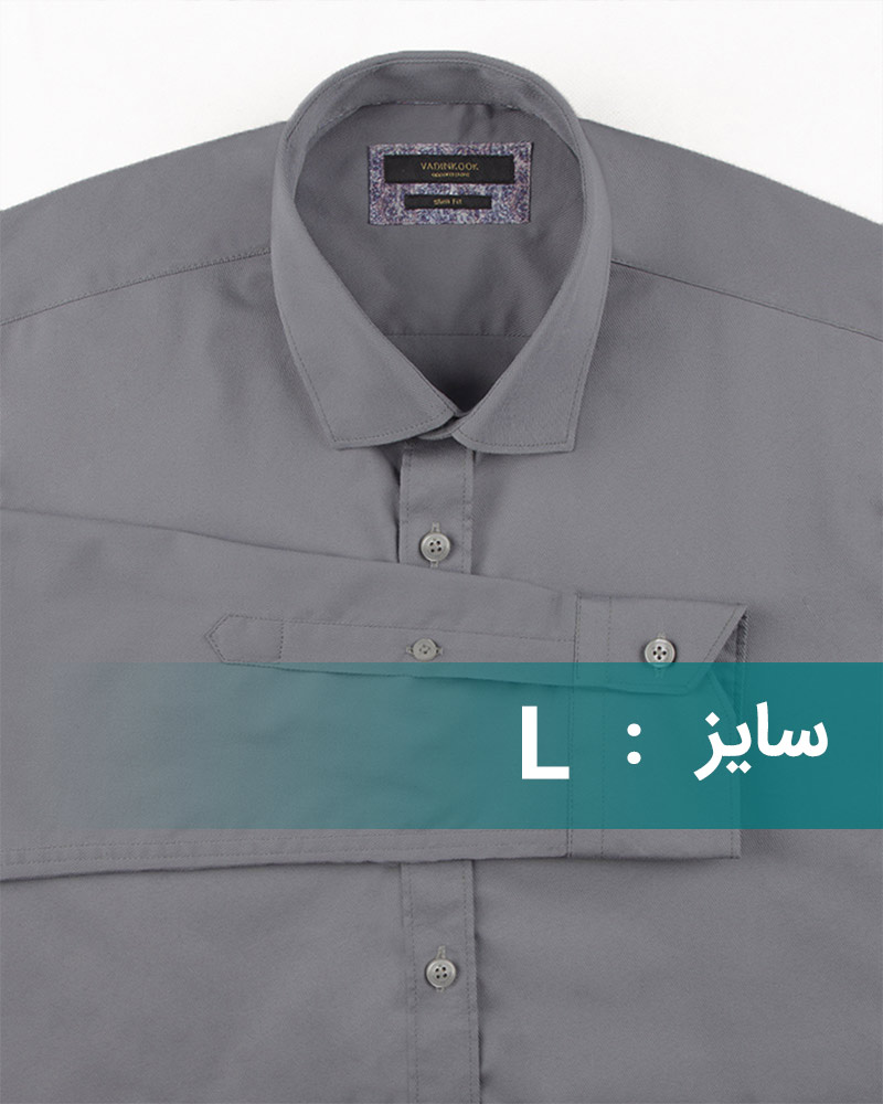 پیراهن کتان مردانه VK9915 - خاکستری