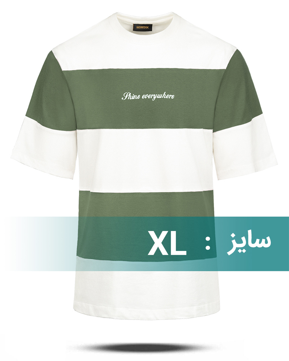 تیشرت مردانه نخی vk031465 - زیتونی سیر