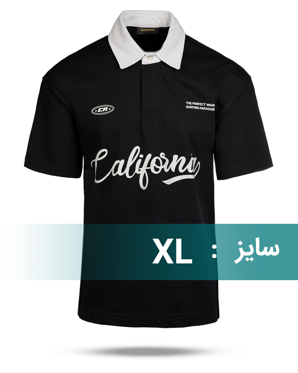 تیشرت مردانه طرح دار vk031478 - مشکی