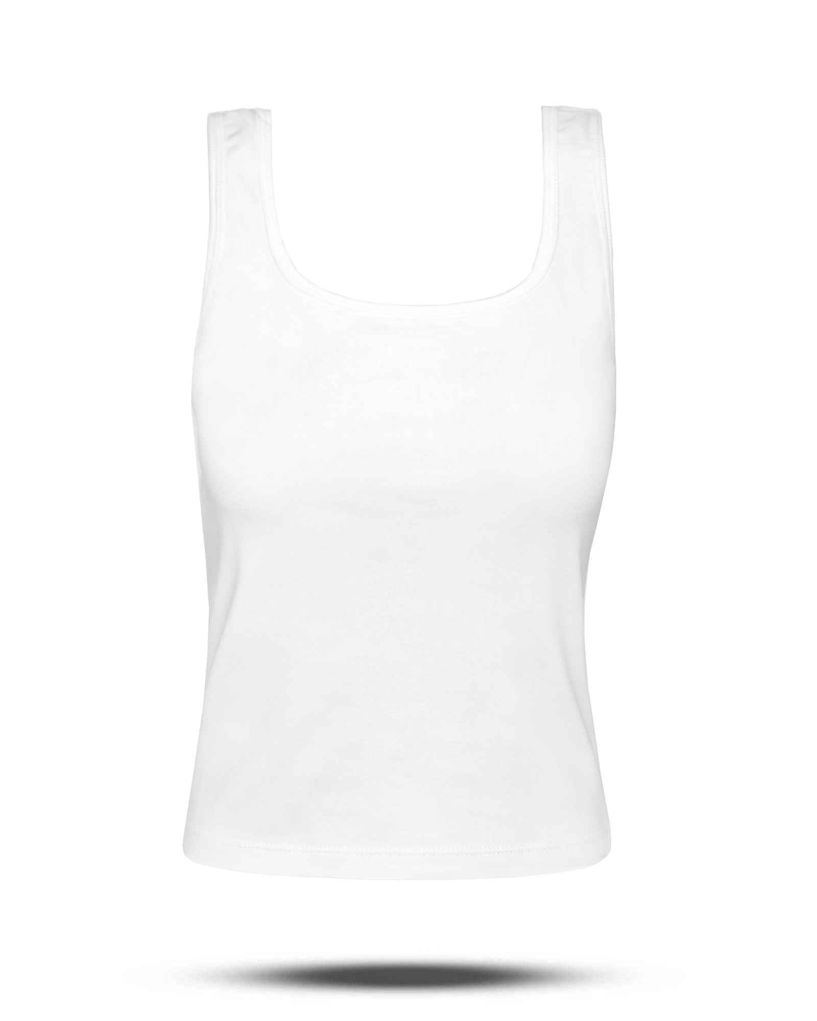 تاپ نخی یقه خشتی زنانه 2981-t1 - سفید