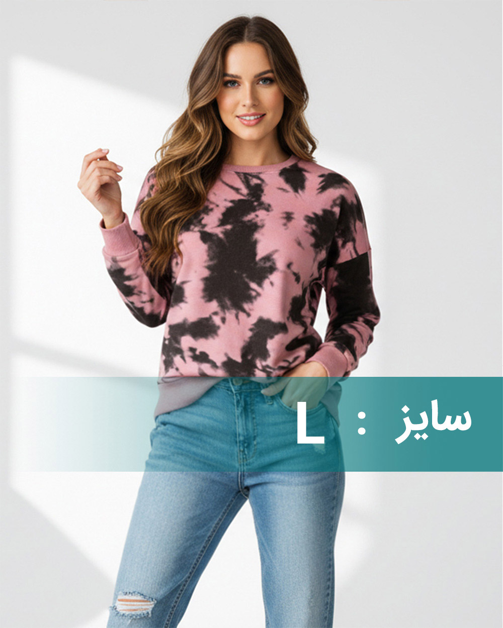 بلوز دورس نخ زنانه 1250 - صورتی روشن