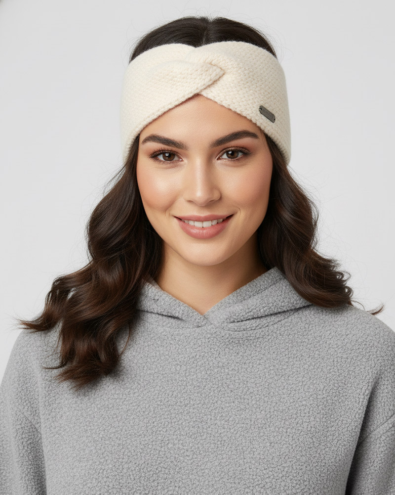 هدبند بافتنی پروانه ای 34033 - شیرى