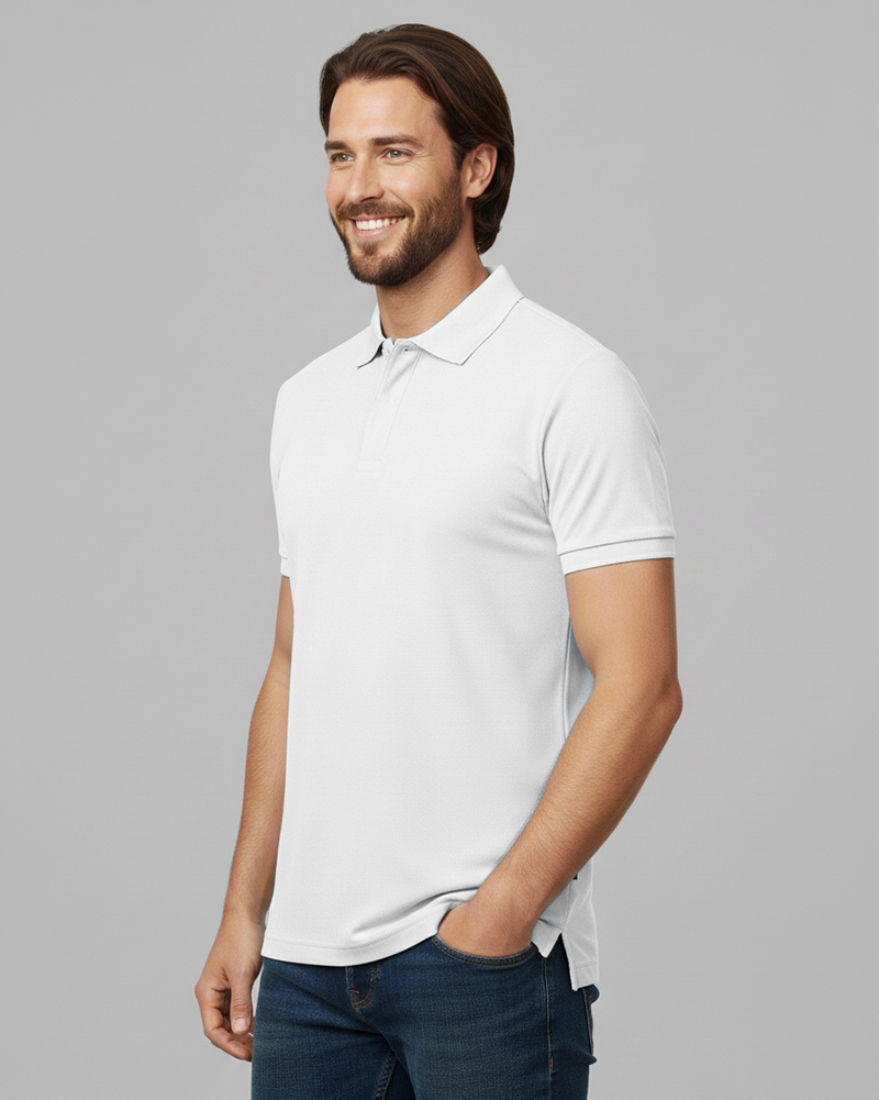 پولوشرت ساده مردانه 031635 - سفید