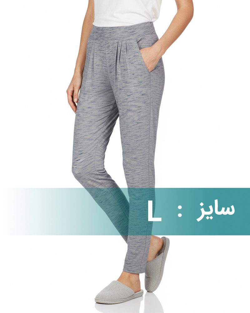 شلوار راحتی زنانه 1172 - طوسی کمرنگ
