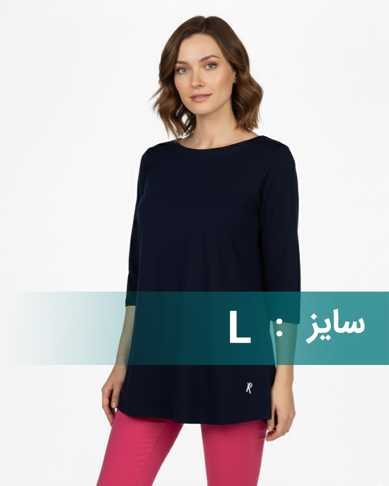 تیشرت زنانه 1306 - سرمه‌ای تیره