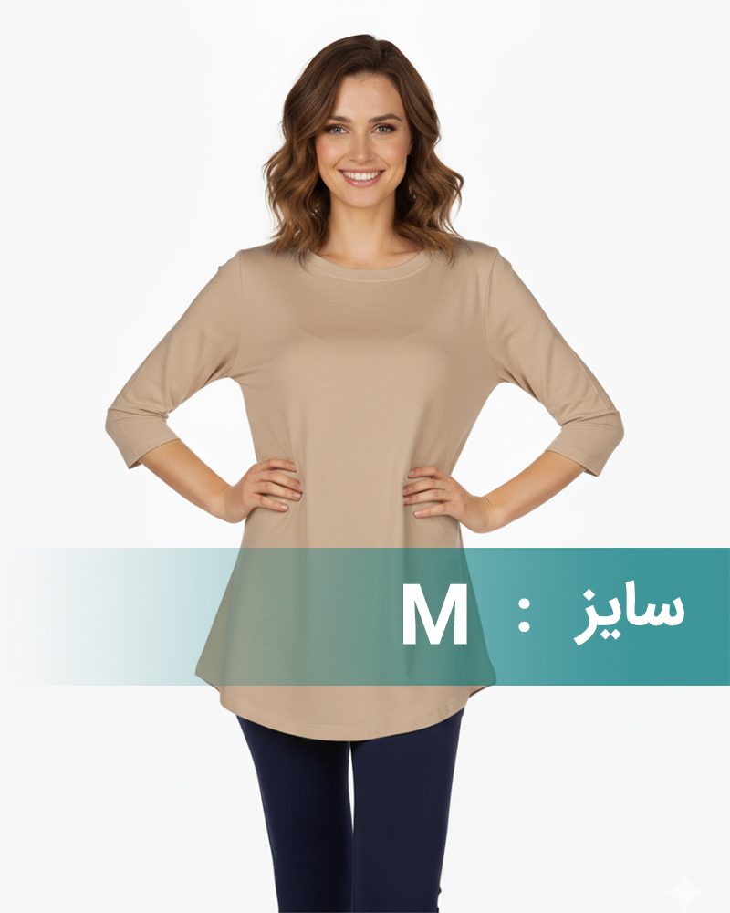 تیشرت زنانه 1306 - خاکی