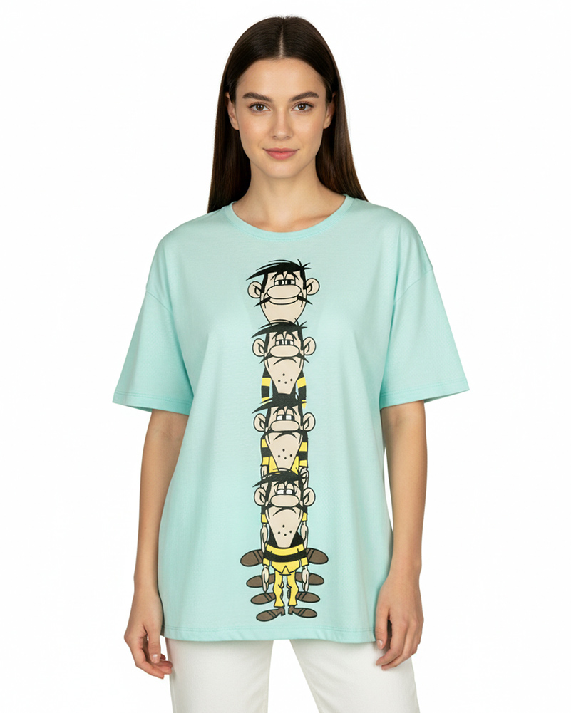 تیشرت اسپرت دخترانه 1364-T3 - آبی آسمانی