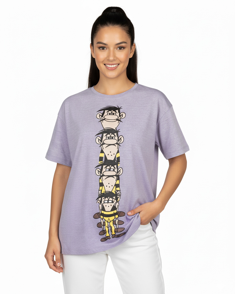 تیشرت اسپرت دخترانه 1364-T3 - آبی بنفش