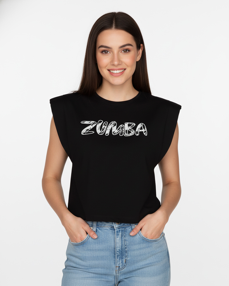 تیشرت نخی زنانه 1653 - مشکی