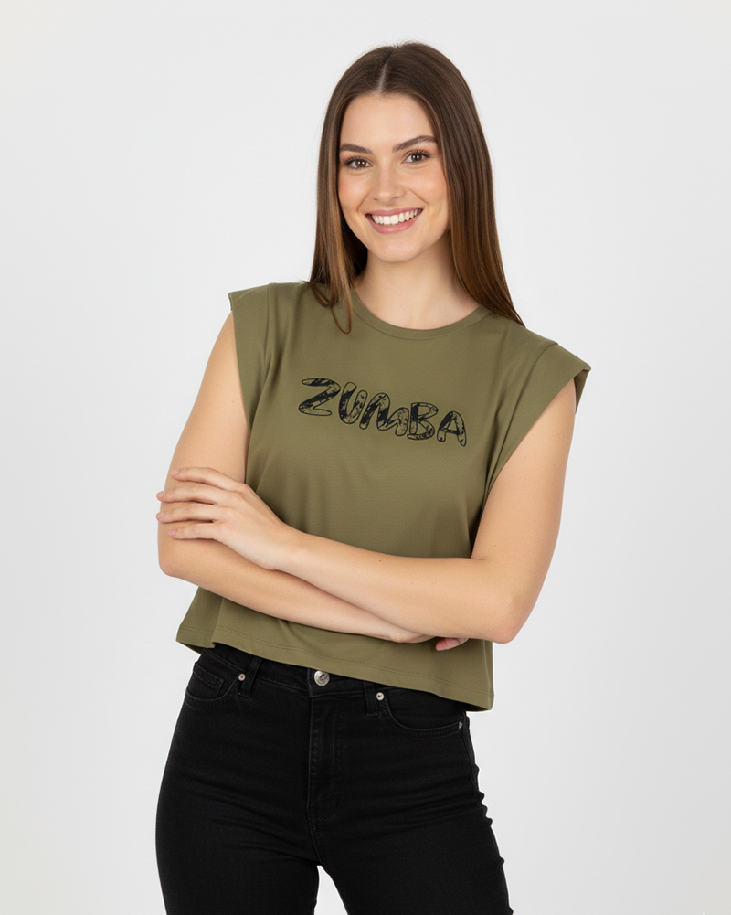 تیشرت نخی زنانه 1653 - زیتونى