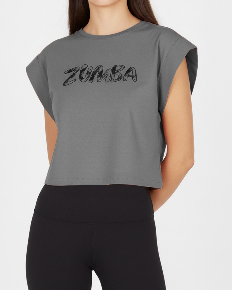 تیشرت نخی زنانه 1653 - طوسی کمرنگ