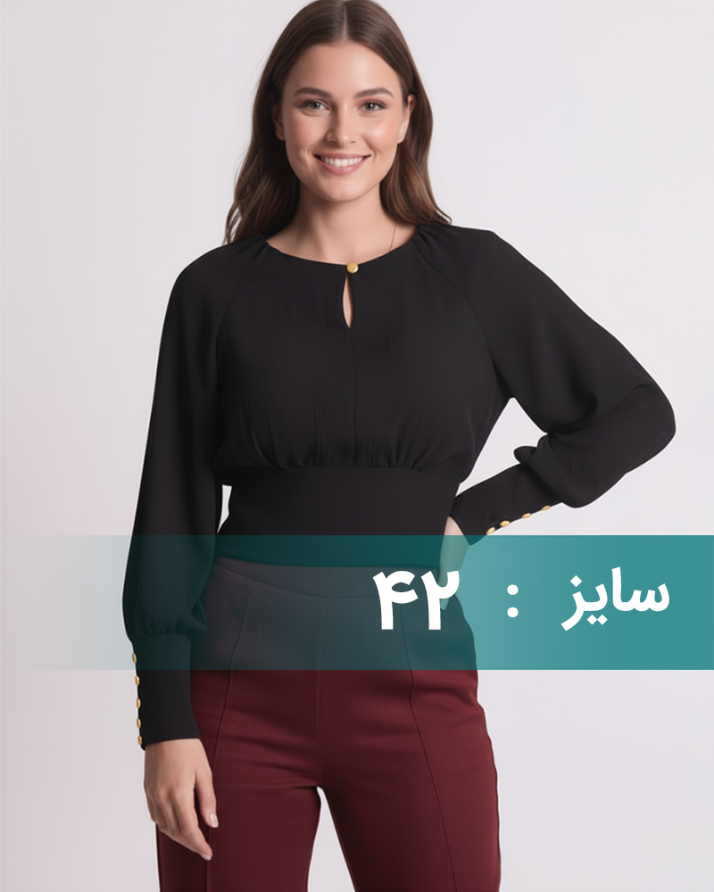 شومیز نیم تنه زنانه - مشکی