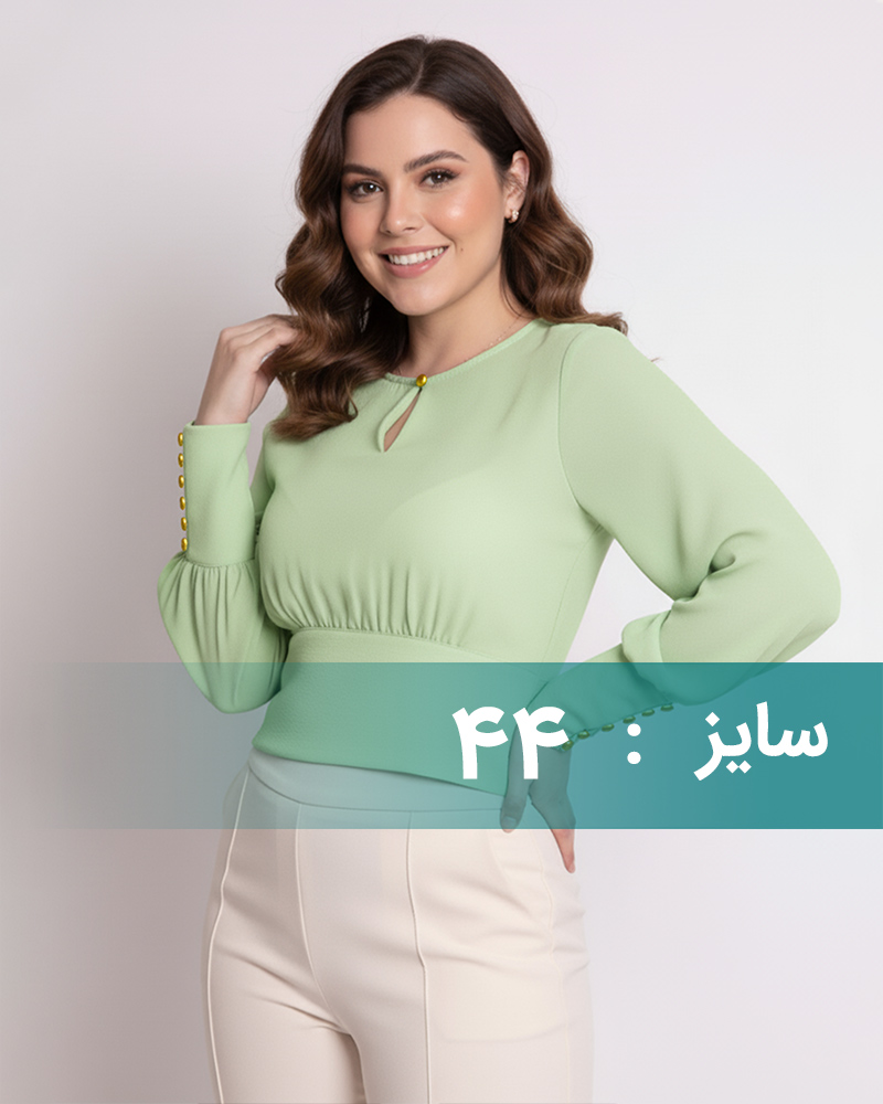 شومیز نیم تنه زنانه - سبز‌ پاستیلی