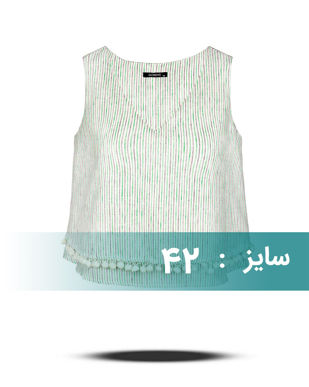 تاپ لینن زنانه 302126 - سبز پاستیلی