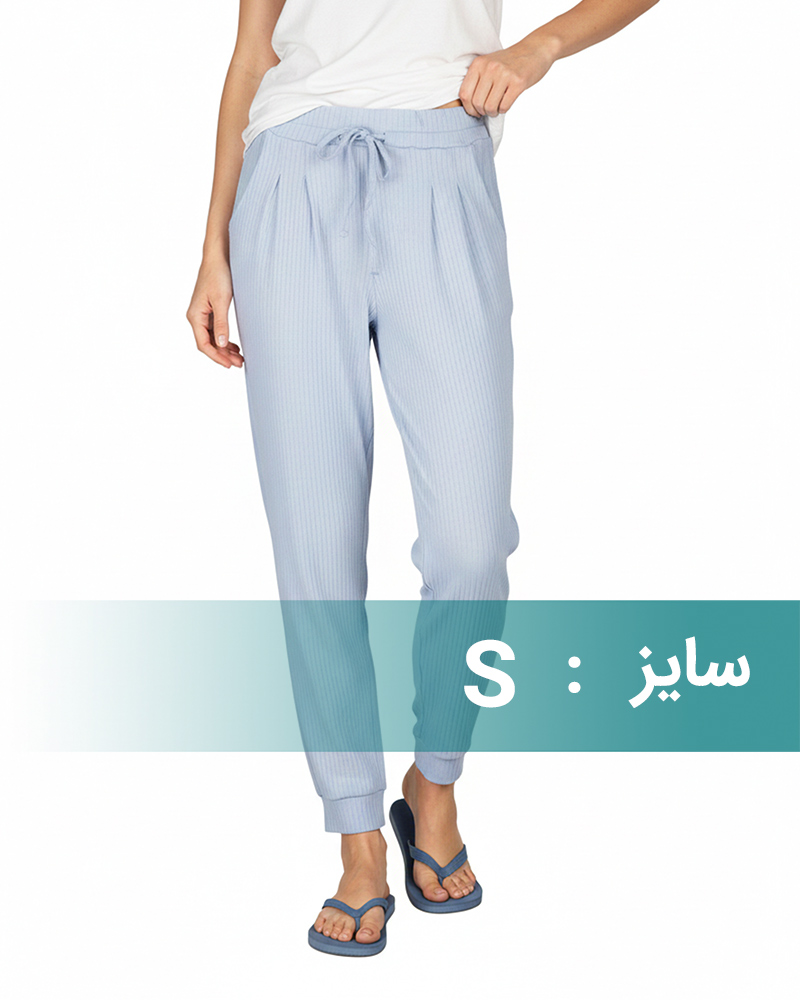 شلوار راحتی زنانه 3438 - آبی روشن