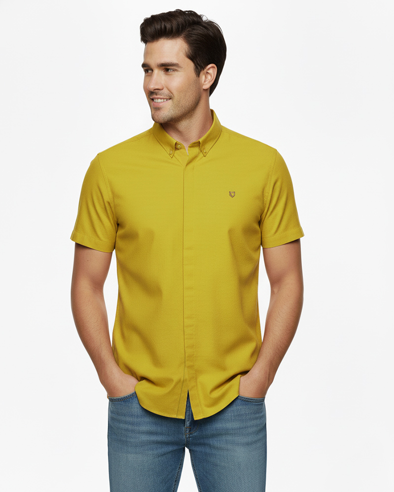 پیراهن ساده مردانه 4041 - پسته‌اى