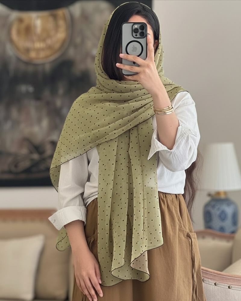 شال حریر مزونی 5281 - ماشی