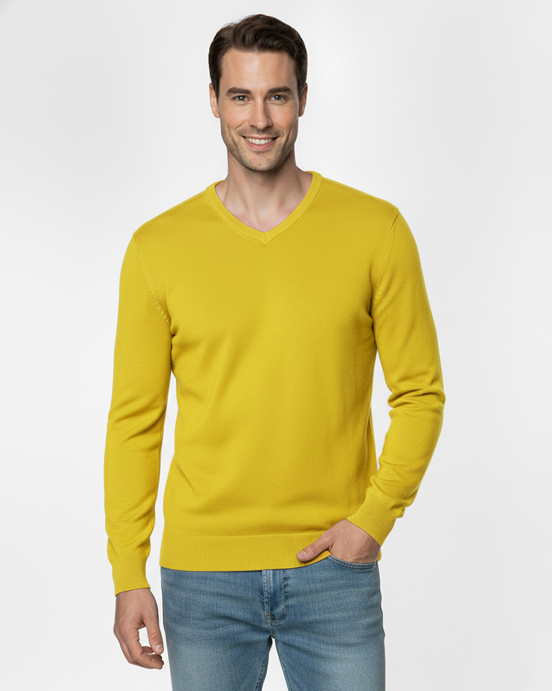 پلیور بافت مردانه 6405 - پسته‌اى