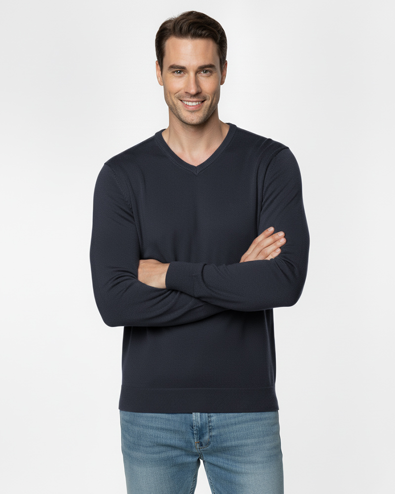 پلیور بافت مردانه 6405 - خاکستری تیره