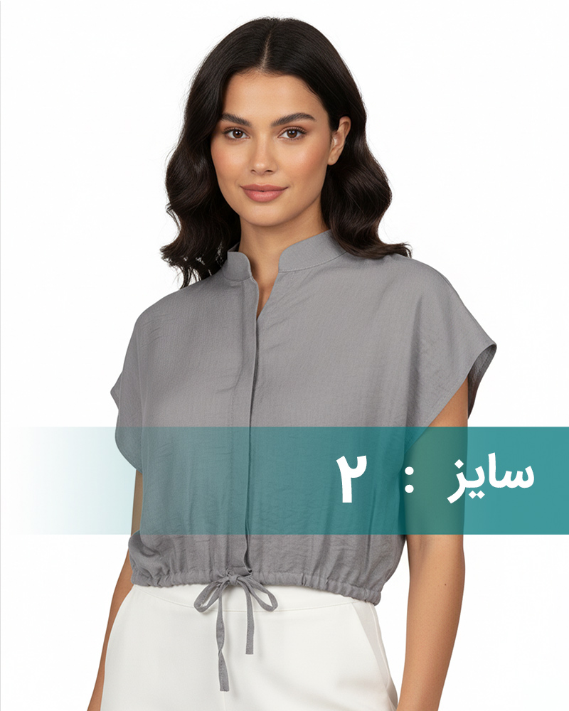 شومیز مجلسی زنانه 649 - خاکستری