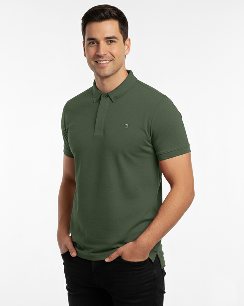 پولوشرت مردانه 0975 - زیتونی سیر