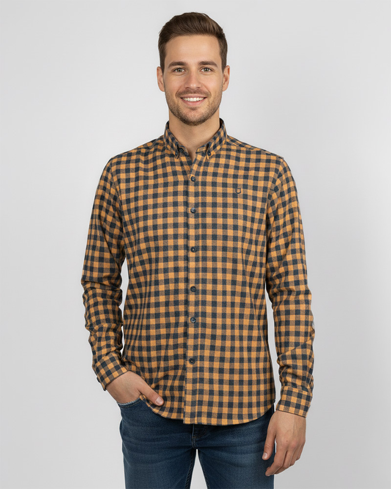 پیراهن مردانه پشمی 1333 - خردلی