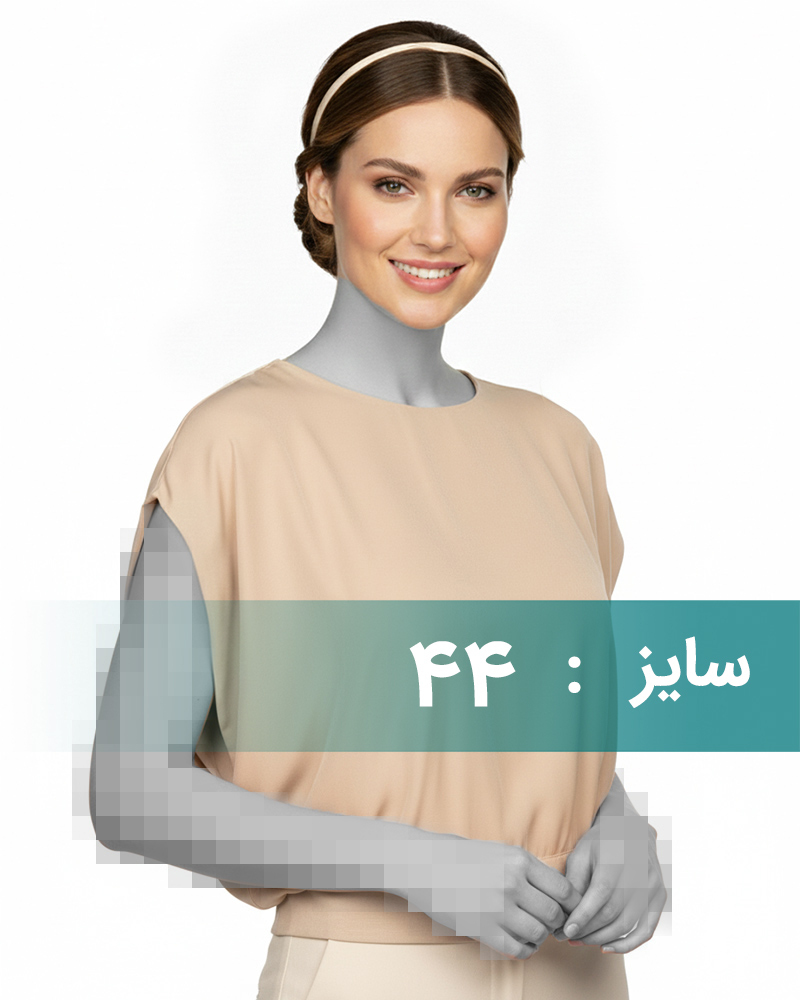 شومیز زنانه نیم تنه - کرمى